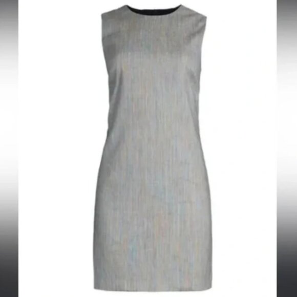 Theory Easy Melange Linen Blend Mini Dress - Picture 3 of 7